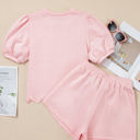  Nova Puff Sleeve Pearl Embellished Scallop Set