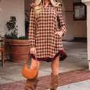  Novalee Mini Shirt Dress Long Sleeve Top