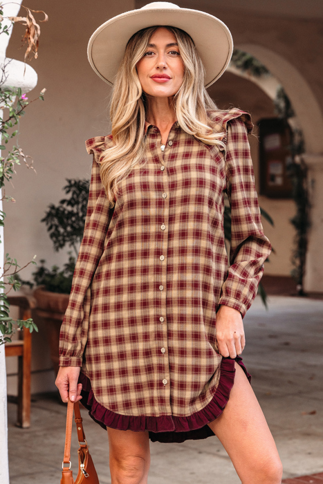 Novalee Mini Shirt Dress Long Sleeve Top