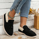 Black Size 9 Nyla Furry Lined Slippers