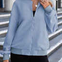  Nylah Stand Zipper Bomber Jacket