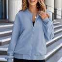 Myosotis XL Nylah Stand Zipper Bomber Jacket