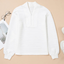  Nyomi Color Textured Zip Pullover