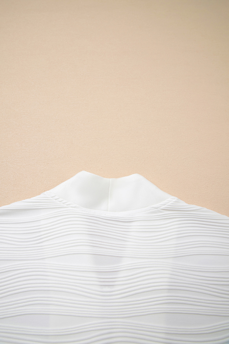 Nyomi Color Textured Zip Pullover