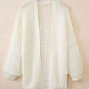 Gray XL Oakley Shoulder Puff Sleeve Cardigan