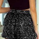  Oaklynn Sequin High Waist Casual Shorts