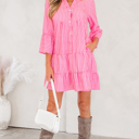  Oaklynn Tiered Flowy Mini Dress