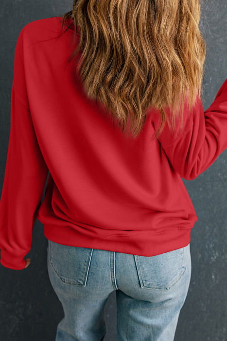 Ocean Patched Pattern Festive Sweatshirt