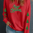 Ocean Patched Pattern Festive Sweatshirt