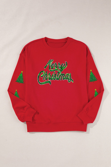 Ocean Patched Pattern Festive Sweatshirt