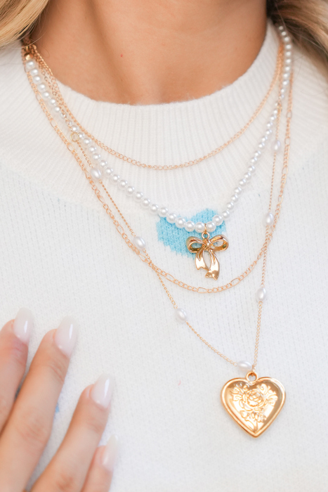 Ocean Pearl Beading Multilayer Necklace