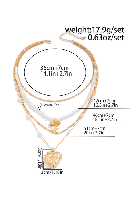 Ocean Pearl Beading Multilayer Necklace