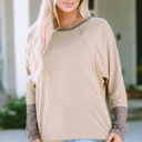 Khaki Medium Octavia Batwing Sleeve Loose Top
