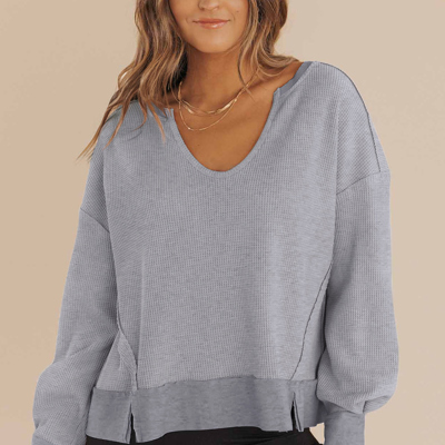 Octavia Drop Shoulder Solid Sweatshirt