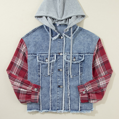 Olivia Hooded Raw Hem Jacket