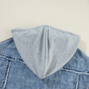  Olivia Hooded Raw Hem Jacket