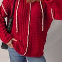  Olivia Knit Drawstring Hooded Sweater