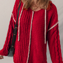  Olivia Knit Drawstring Hooded Sweater