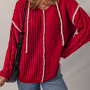  Olivia Knit Drawstring Hooded Sweater