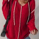  Olivia Knit Drawstring Hooded Sweater