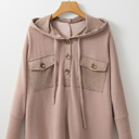  Olivia Patchwork Corded Drawstring Hoodie