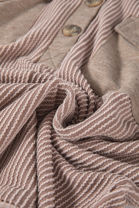 Olivia Patchwork Corded Drawstring Hoodie