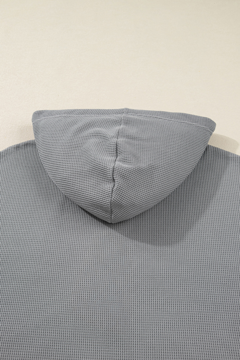 Olivia Patchwork Half Hooded Plus Top