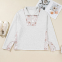  Olivia Patchwork Zipped Collar Pullover