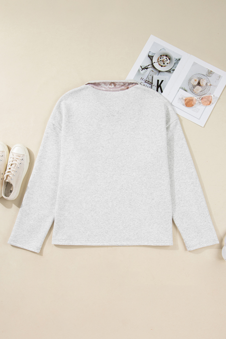 Olivia Patchwork Zipped Collar Pullover