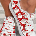 Red Size 6 Olivia Print Flat Canvas Shoes