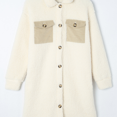Olivia Single Breasted Teddy Coat