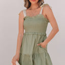  Opal Smocked Self-tie Straps Ruffled Dress