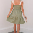  Opal Smocked Self-tie Straps Ruffled Dress