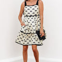  Pagie Bow Knot Shoulder Mini Dress