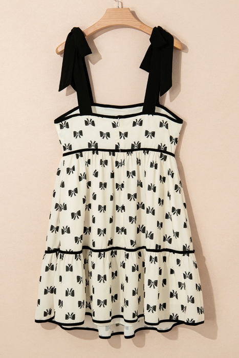 Pagie Bow Knot Shoulder Mini Dress