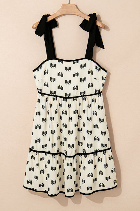 Pagie Bow Knot Shoulder Mini Dress