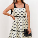 White XL Pagie Bow Knot Shoulder Mini Dress
