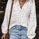  Paige Eyelet Embroidered Puff Sleeve Blouse