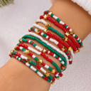 Gold Paislee Christmas Fashion Bracelet Set