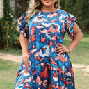  Palmer Plus Size Ruffled Short Sleeve Dress