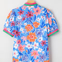  Paloma Floral Puff Sleeve Split Neck Blouse