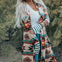  Paris Open Front Long Cardigan