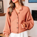  Parker Button Front Dolman Sleeve Sweater Cardigan
