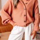  Parker Button Front Dolman Sleeve Sweater Cardigan