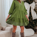  Patara Sleeve Tiered Mini Dress