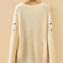  Paula Embroidered Detail Casual Sweater
