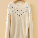 Jet Stream Small Paula Embroidered Detail Casual Sweater