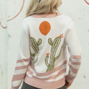 Paulina Desert Cactus Front Sweater