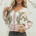  Paulina Desert Cactus Front Sweater