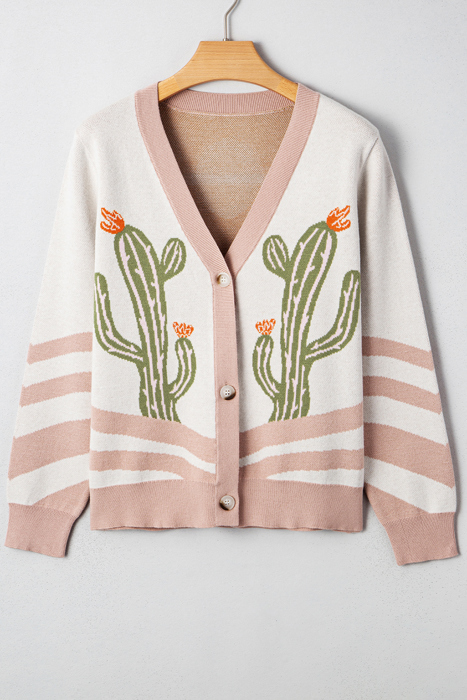 Paulina Desert Cactus Front Sweater